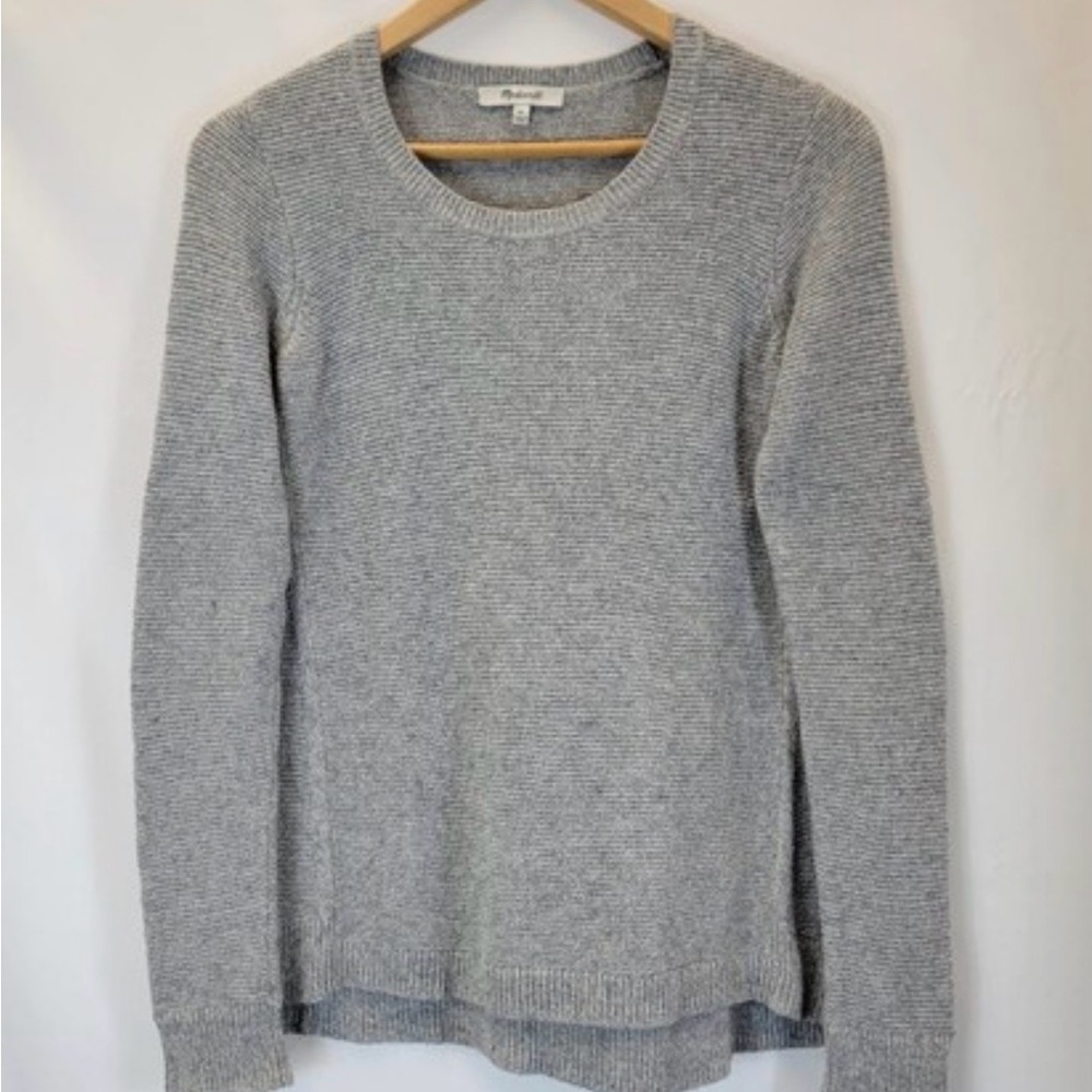 Madewell Riverside Texture Crewneck Sweater Sz M